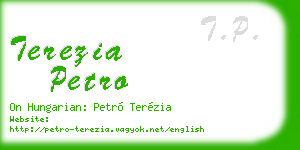 terezia petro business card