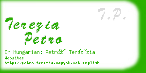 terezia petro business card